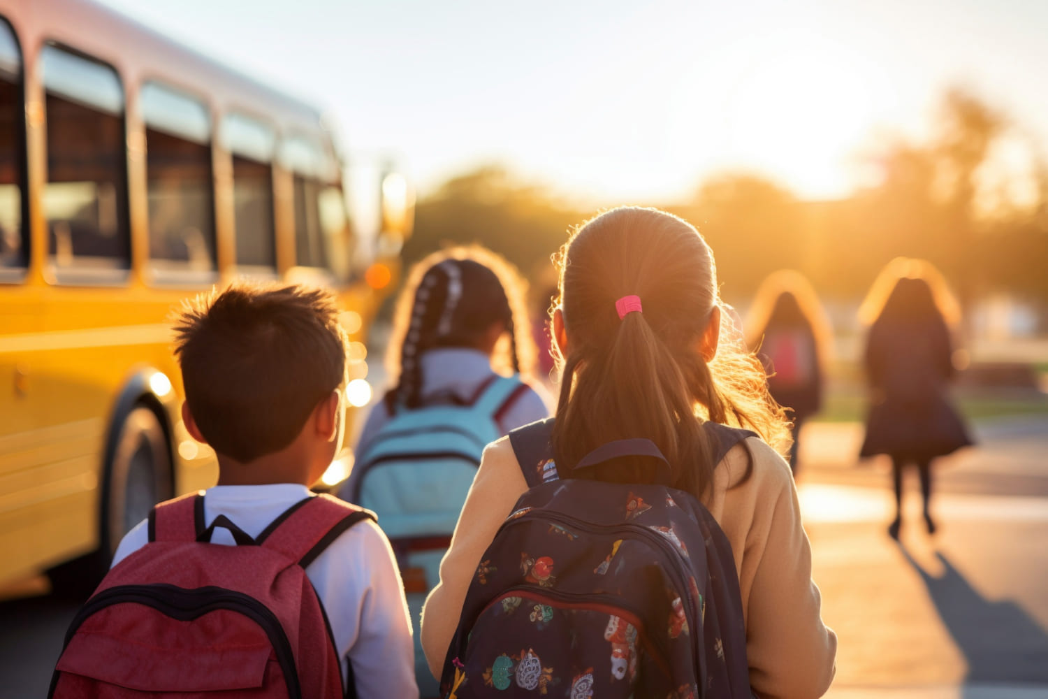 Crianças entrando em férias escolares